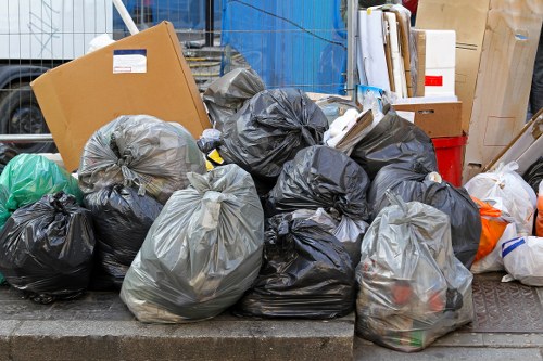 Customer using garden waste removal services
