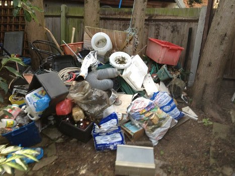 Professional team handling construction waste clearance